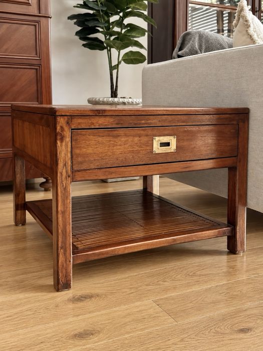mesa centro apoio movel aparador sala teca bambu oriental rustica