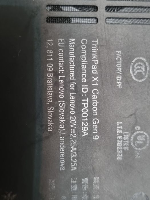 Lenovo Thinkpad X1  Gen9. Cor i5 11gen. 16/256gb