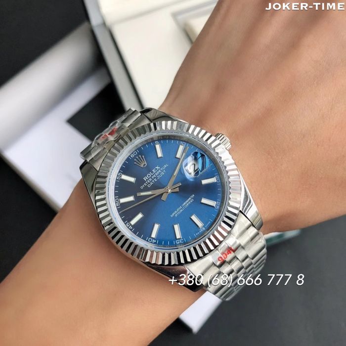 Часы Rolex DateJust Silver-Blue