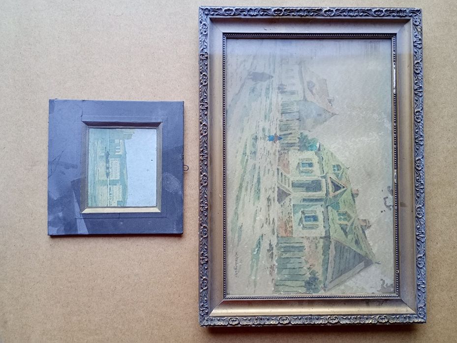 Komplet starych obrazów sygnowane