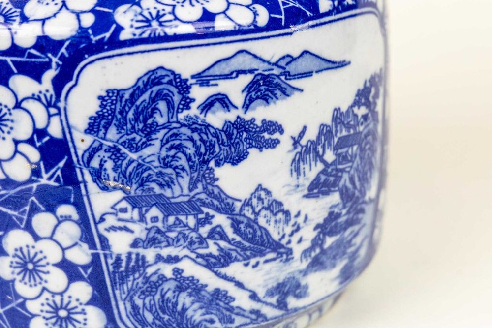 Chaleira antiga porcelana estilo asiático