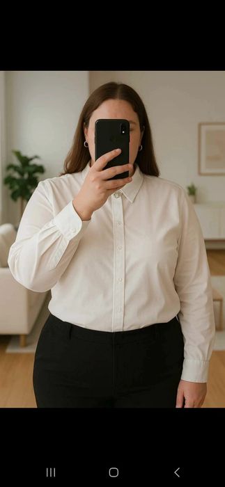 Koszula L profilowana galowa ozdobny guzik rozpoczęcie roku akademia r