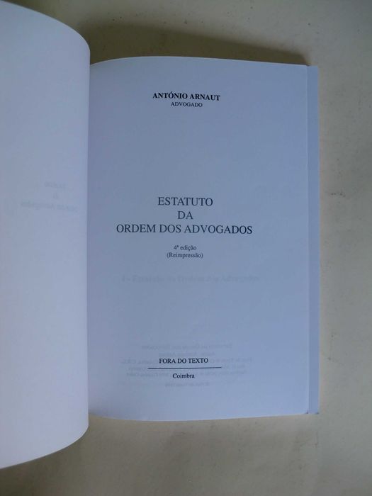 Estatuto da Ordem dos advogados
de António Arnaut
