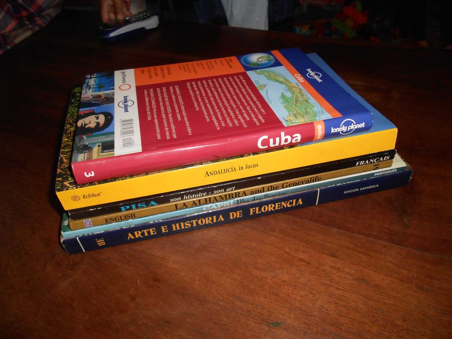 Livros viagens diversos Pisa Florenca Capri Alhambra Cuba Andaluzia