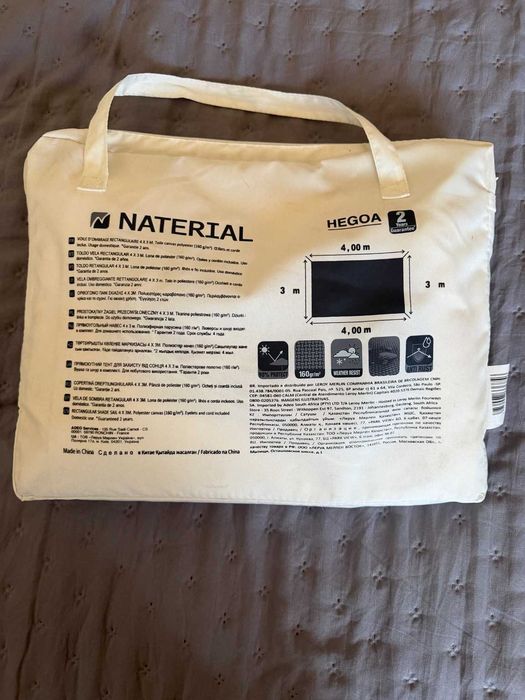 Toldo retangular Naterial Hegoa 4 × 3 m – novo