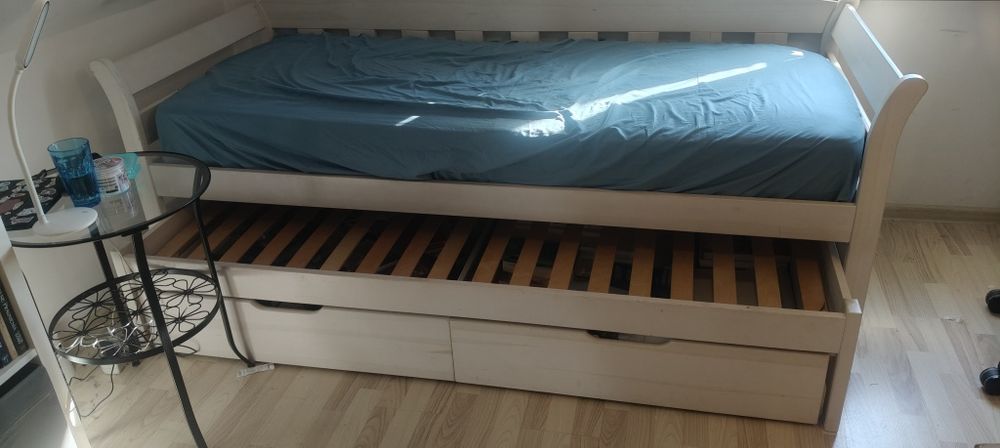 Łóżko młodzieżowe 90*200 wysówane drugie