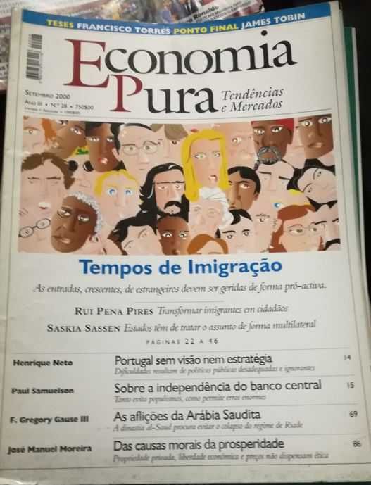 8 revistas antigas "Economia Pura" mais 20 anos - NOVAS Lote 1