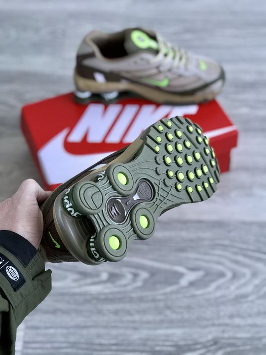 Кросівки Кроссовки Nike Shox Ride 2 Supreme Khaki Grey Green Хаки Серый Хакі Зелений Кросовки демісезон
