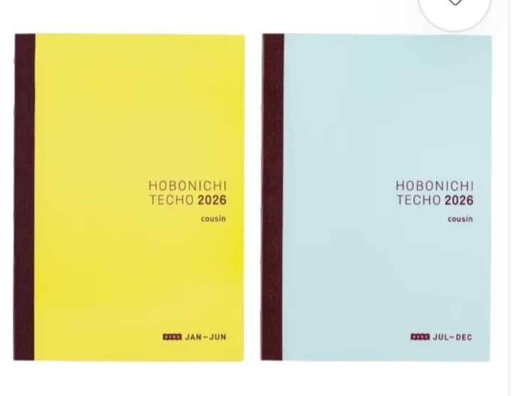 Hobonichi Techo 2026 Cousin Avec Zestaw Planera – A5 Codzienny, 6 Miesięcy, Japoński