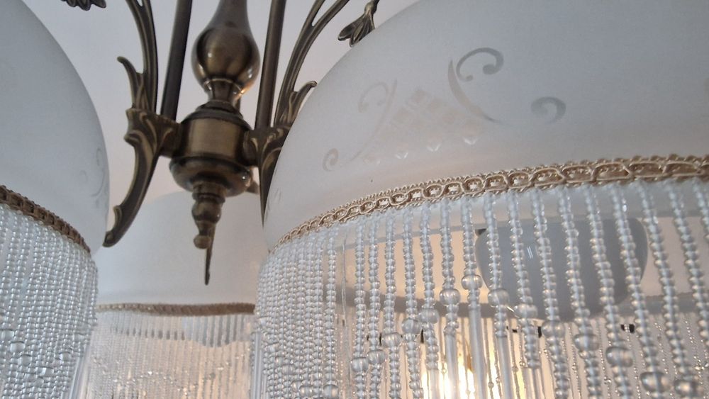 Luksusowy zestaw lamp Kutek Palermo mosiądz, 4szt. Made in Poland