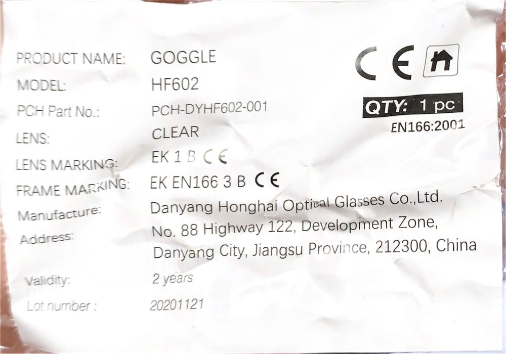 Окуляри захисні прозорі мʼякі GOGGLE