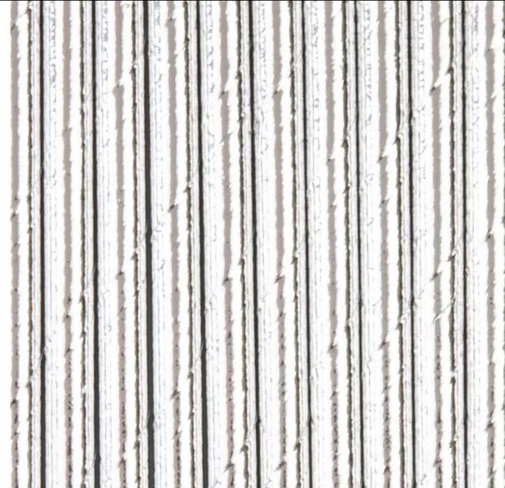 Słomki Rurki Papierowe 19,5X0,6Cm 10Szt Srebrne