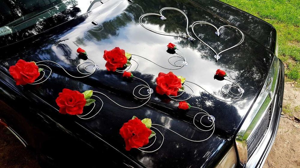 Dekoracja auta Ozdoba samochodu Ślubnego Weselnego Serca