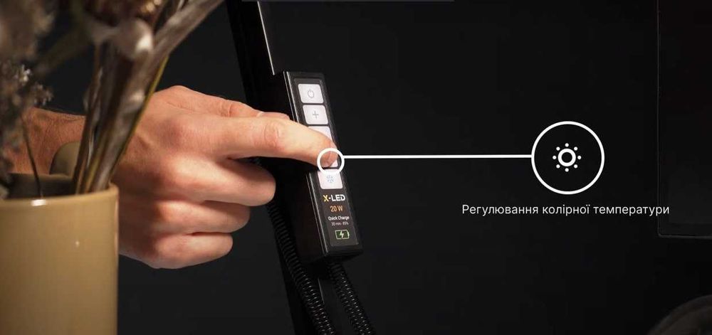 Настільна світлодіодна  LED лампа 20 Вт. Для манікюру, салонів, офісів