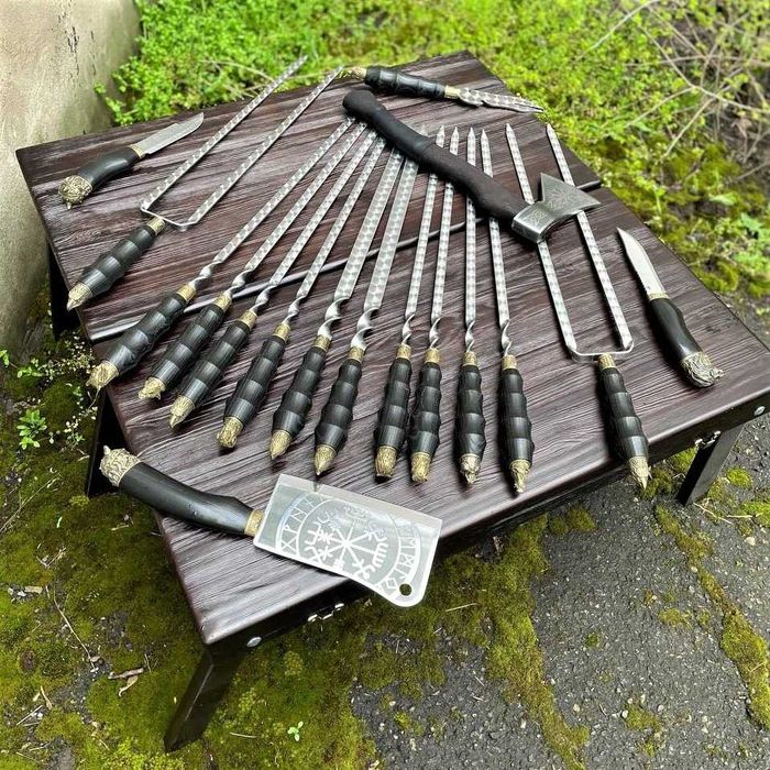 Набір шампурів КАТЕГАТ BS8/1 з сумкою Набор шампуров для шашлыка