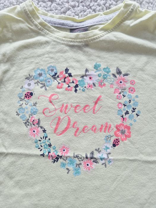 Śliczna żółta koszulka – Sweet Dreams – r. 104