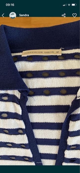 Camisola m/manga  Purificacion Garcia M/nova!  alta qualida