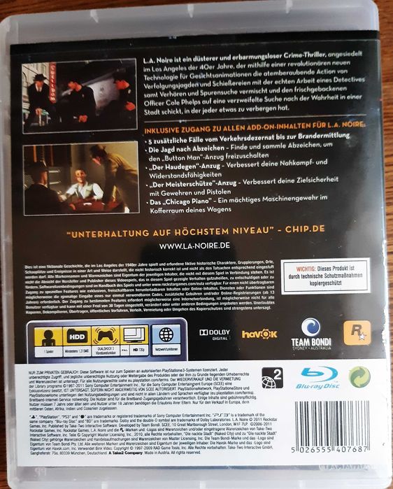 L.A. Noire Complete Edition PS3