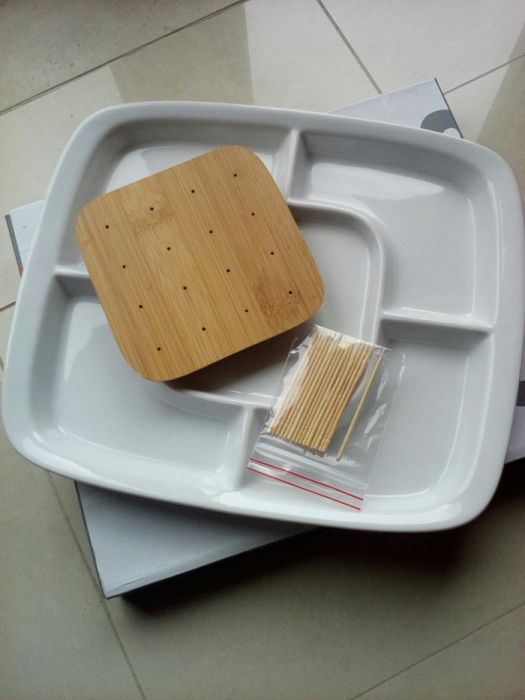 Prato Aperitivos em Porcelana