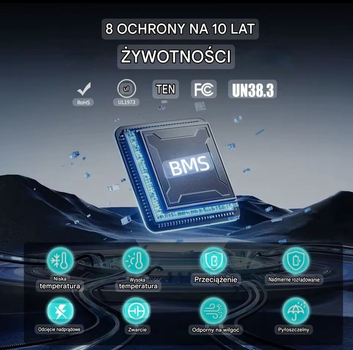 Akumulator lifepo4 100ah bank energi kamper BMS 100A 300ah