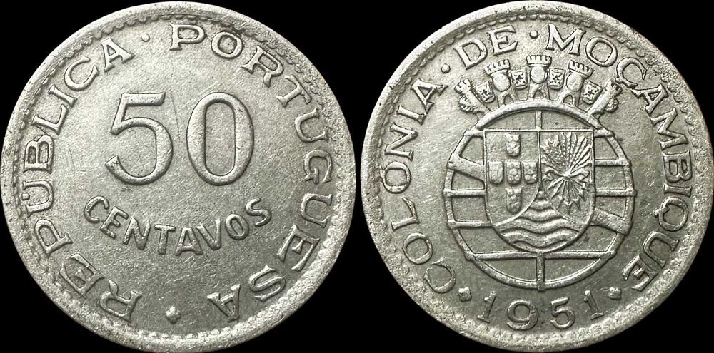 50 Centavos - 1951 - Moçambique (2 Disponíveis)