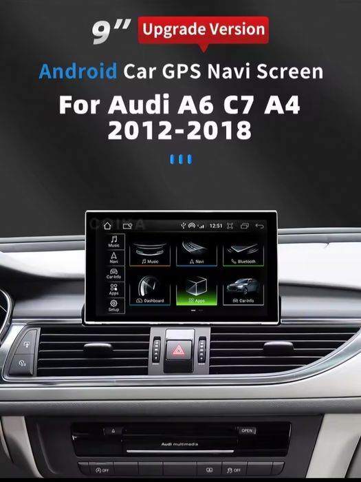 8+128GB, Android 12, CarPlay+Android auto, 1920*720, 8 core, 9", 4G LT