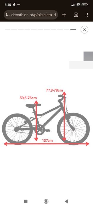 Bicicleta de criança até 10 anos!
CRIANÇA RIVERSIDE 100 20
POLEGADAS 6-9 ANOS