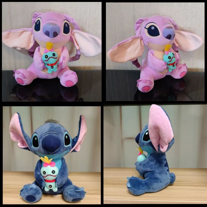 Peluche Disney - Angel e Stitch com Scrump (novos)