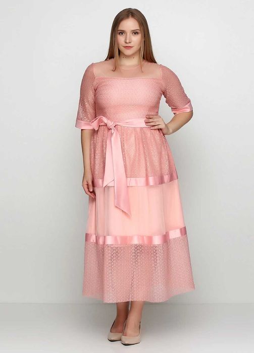 Платье. Персикова вечірня сукня, сукня Hardy's однотонна