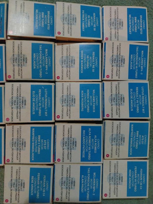 Colecção Fórmula 1  carteiras de fósforos.