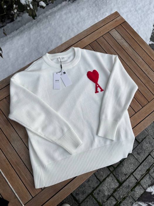 ‼️АКЦІЯ‼️Стильний світер AMI (Ami Paris) чорний та білий