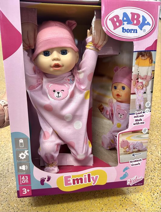 Інтерактивна лялька 838426 BABY BORN – ПЕРШІ КРОКИ ЕМІЛІ (43 см)