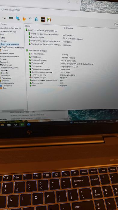 Мобільна робоча станція HP ZBook 15 G6 15,6IPS i7-9850H/64Gb/1TB/Quadro T1000, 4 ГБ
