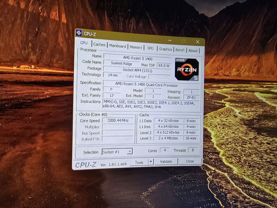 Процессор Ryzen 5 1400 сокет AM4