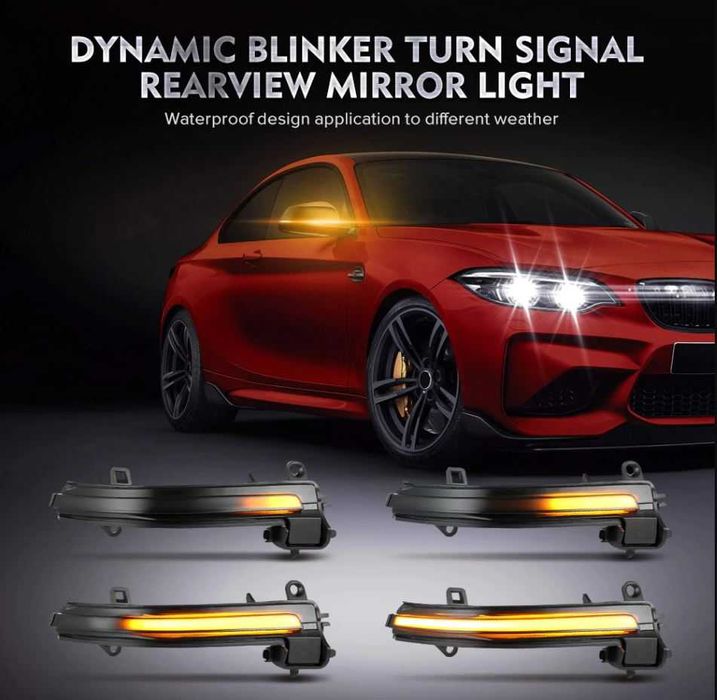 Piscas laterais pretos ou cristal led dinâmicos BMW série 1 série 2 série 3 série 4 série 5 X1 E84 X3 E83 a partir de €15,00
