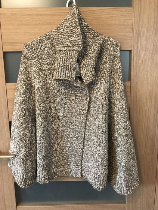 Ponczo M brazowy melanż