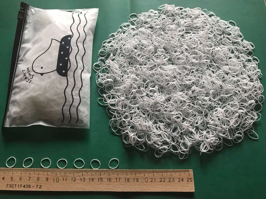 Новые маленькие силиконовые резинки для косичек в сумочке 2000 шт