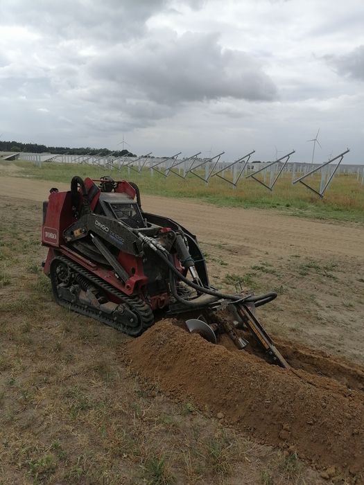 Wykop liniowy wykop pod przewody elektryczne  fotowoltaike pod wode