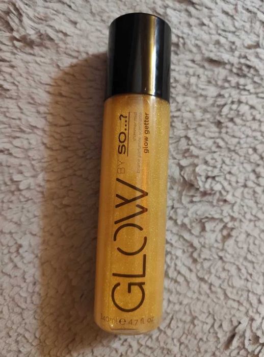 Spray do ciała ze złotym brokatem lśniąca zapachowa mgiełka by so...