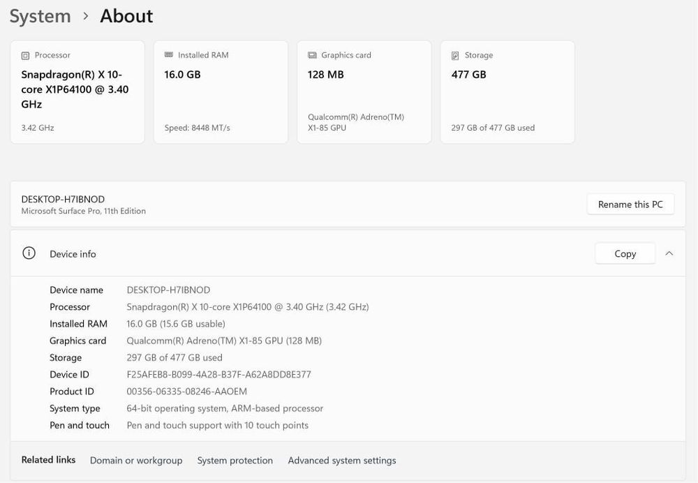 Планшет Microsoft Surface Pro 11 X Plus 16/512GB Sapphire (ZHY-00036)