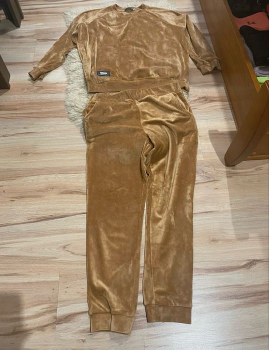 Dresy welurowe kokplet L damskie spodjie bluza
