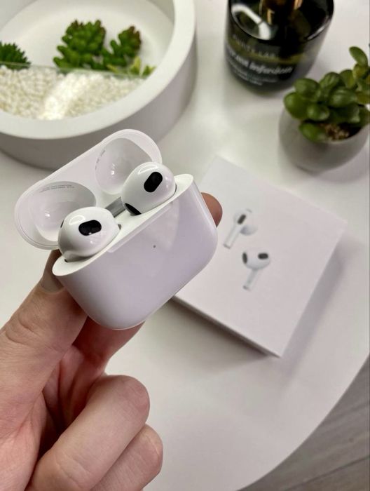 Бездротові ‼️ AirPods 3 Apple, БАСИСТИЙ ЗВУК, оріг мікрофони + ГАРАНТІЯ