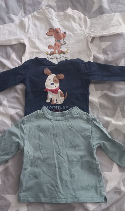 Paka ,Ciuszki ,Spioszki, bluzki,   6m do 12m