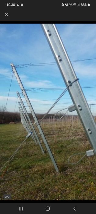 Słupki do winnic, rusztowania pod maliny, słupki do malin, winogrona