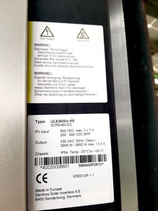 Inversor fotovoltaico Danfoss 3600 -  exterior