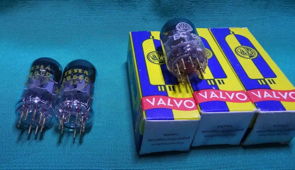 Продам импортные радиолампы Tesla E88CC и  Valvo EC88