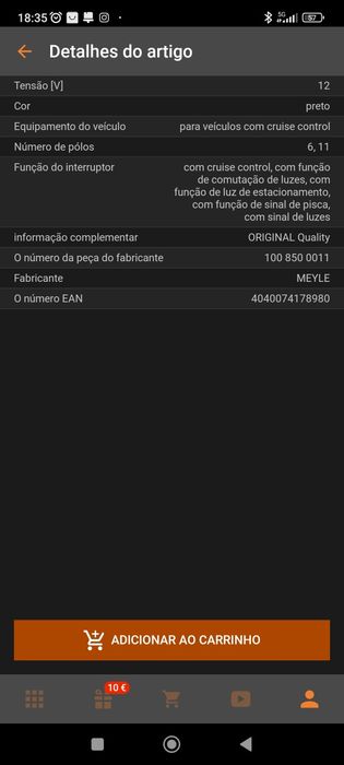 Comutador coluna de direção, Nova
