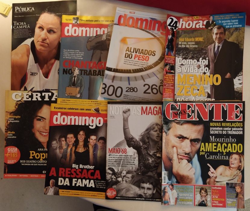 Revistas várias - Sábado, Visão...