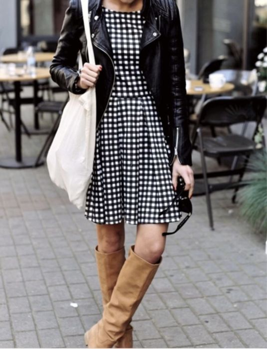 Sukienka Sugarfree rozmiar L  kratka czarno biała Kasia Tusk