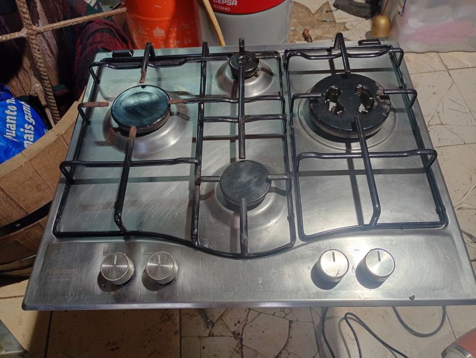Placa fogão gás natural com 4 queimadores Ariston